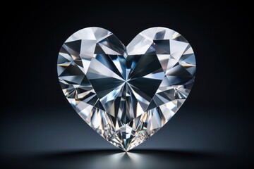Fototapeta premium White heart gemstone diamond jewelry.