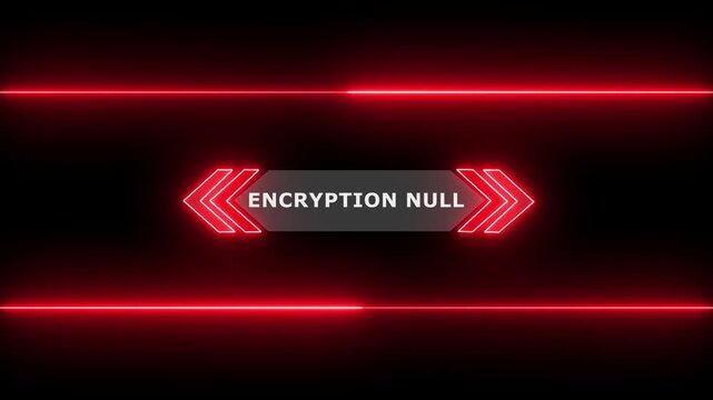 Animation of HUD elements with text Encryption Null. Animate a white callous for text. HUD elements on black background. Futuristic callout titles. Virtual sci fi textbox for HUD, 4K video