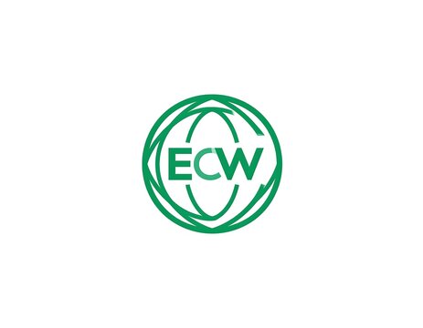 Green ECW logo on white background.