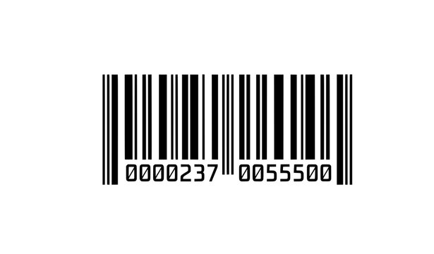 Retail product barcode template black vector icon on white background