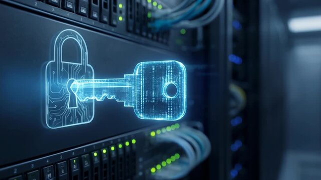 Ai security tool use coding agentic data center server lock key cyber defense firewall network access control digital lock secure server rack