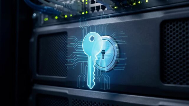 Cyber security data server ai tool coding use agentic access control concept secure digital encryption interface glowing key cybersecurity ai tool