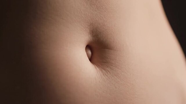 Human navel closeup.
