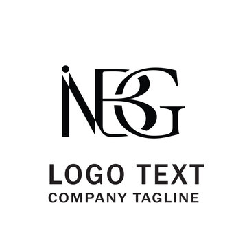 nibg or nbg  letter logo design