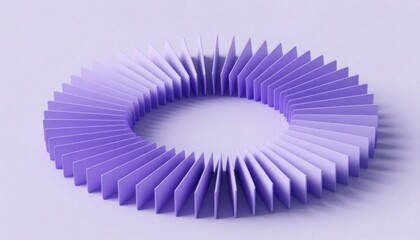 Purple infinity loop with layered plates 3D render
