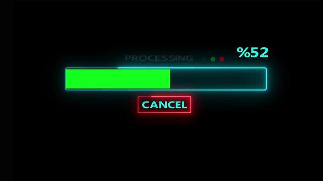 Progress bar processing with cancel button