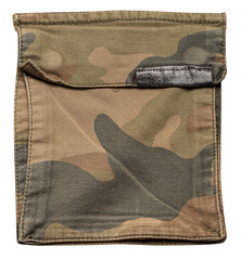 Fototapeta premium Camouflage military pant pocket with textile flap
