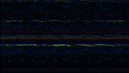 パソコン等のエラー画面。テレビ、ビデオ等のノイズグリッチ。