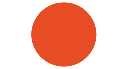 Vibrant red-orange circle on a clean white background.