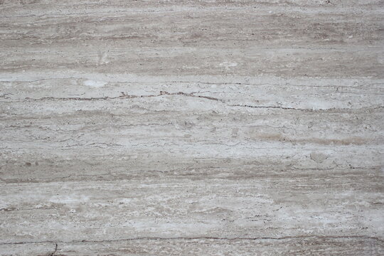 Travertine Silver texture with horizontal patterns of cream and brownish grey parallel lines and unique pores.