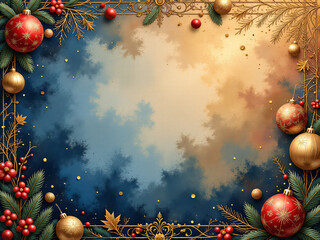 christmas background with balls