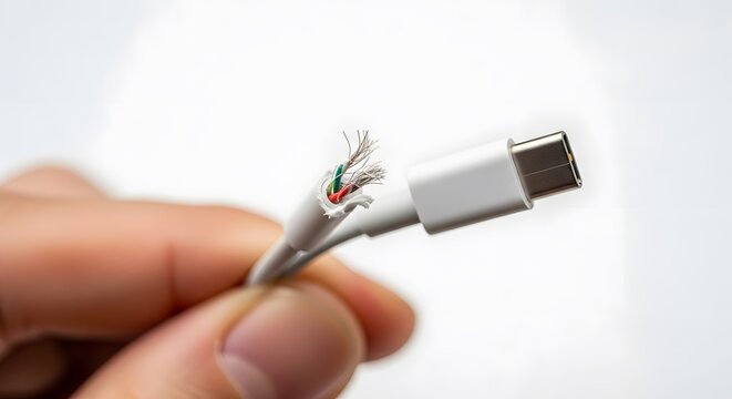 damaged USB-C cable