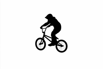 Obraz premium BMX rider performing tricks in a park setting