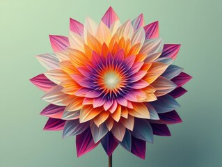 Fototapeta premium Colorful Dahlia Flower