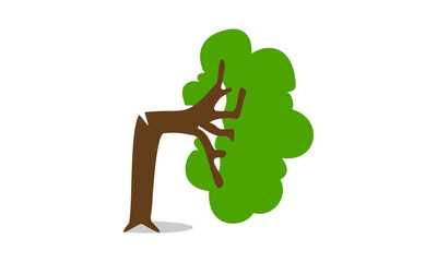 Broken tree illustration vector design