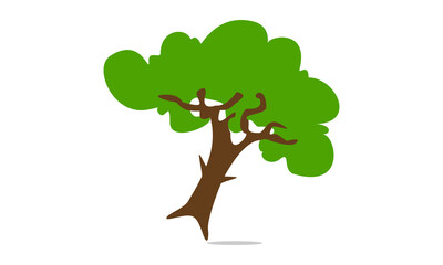 Happy jump tree vector design