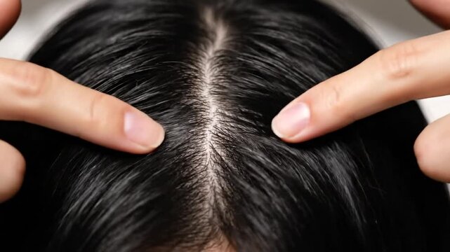 Hair parting check.