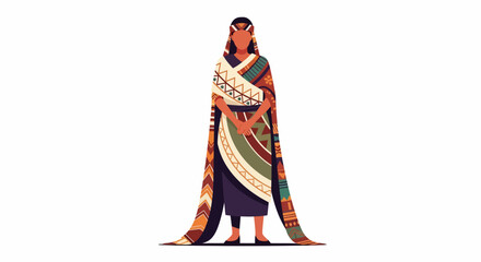 Woman Wearing Traditional Indian Sari Clothing.