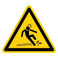 Floor Slippery When Wet Symbol Sign,Vector Illustration, Isolate On White Background Label.EPS10