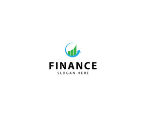 Business accounting chart finance logo design template