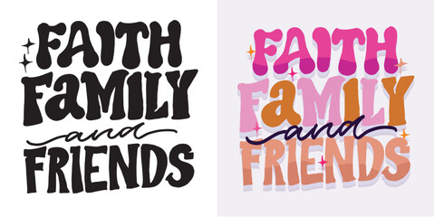 Fototapeta premium Cute hand drawn doodle lettering quote about Family. Lettering for t-shirt design, mug print, bag print, clothes fashion. 100% hand drawn vector image. 