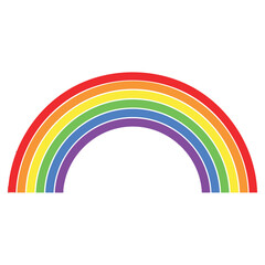 Obraz premium Vibrant Seven Color Rainbow Arc Symbolizing Diversity, Hope, and Nature