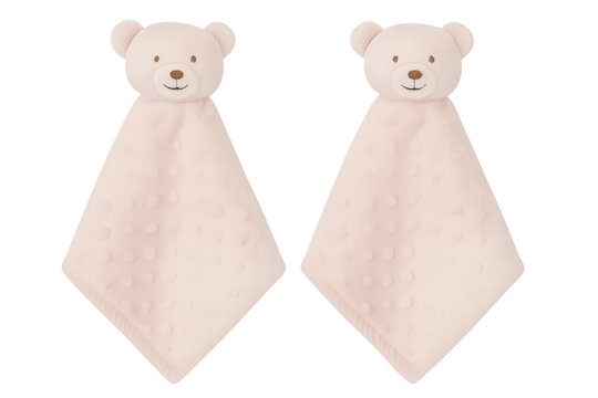 Pink bear baby comfort security blankets soother