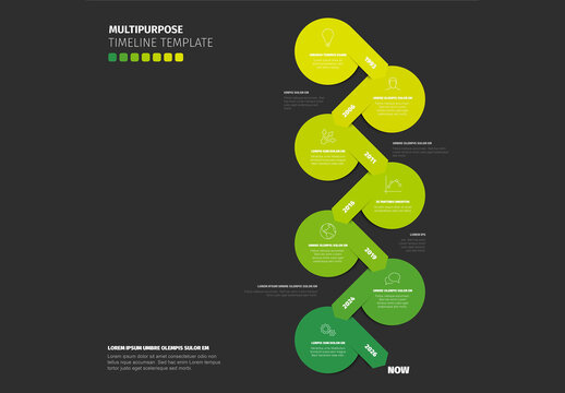 Creative Vertical Infographic Timeline Template for Business Presentation