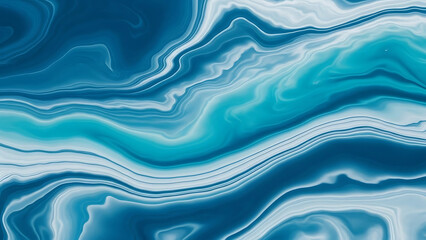 Obraz premium Abstract Blue and White Marbling Background