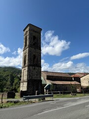 Historic Stone Bell Tower in Rural Tuscany