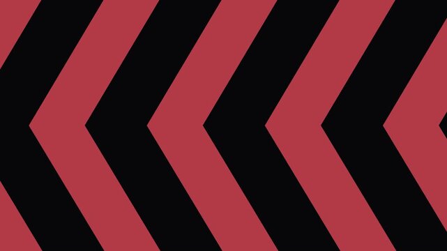 Bold geometric pattern of interlocking chevron stripes in deep red and black creating a dynamic visual texture