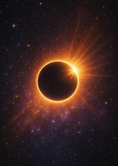 Obraz premium Eclipse cosmic glow universe