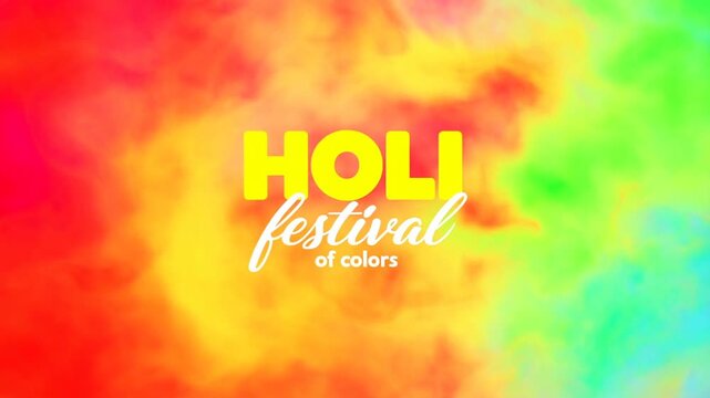 Holi festival of colors, love and spring. Bright colored festive background with hand lettering for holiday greetings and invitations. Vector