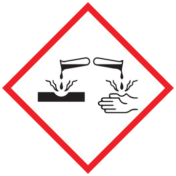 corrosive symbol Victor Art Illustration