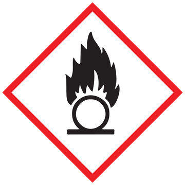 Oxidizing symbol warning vector illustrations Art