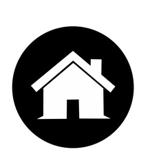 Obraz premium House icon on black background