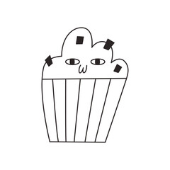 Cupcake doodle character