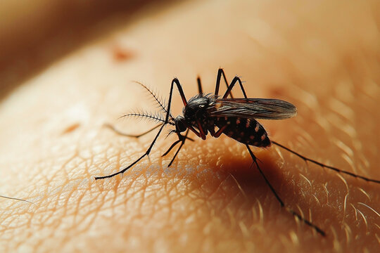 Close up of insect bite cluster on human forearm