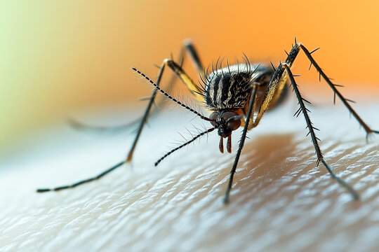 Close up of insect bite cluster on human forearm