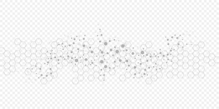 Molecular structure DNA, atom, neurons. Medical, technology, chemistry, science background. Science concept for your design. Connected lines with dots. Vector illustration.
