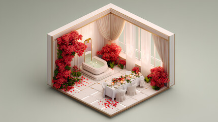 simple and beautiful wedding room