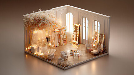 simple and beautiful wedding room