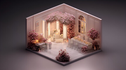 simple and beautiful wedding room