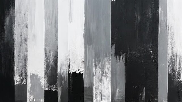 白と黒の縦筆跡が重なる抽象的で力強いアート背景表現