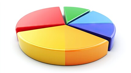 Colorful Pie Chart Displaying Data Segments for Business Analysis and Presentation in Modern Graphic Style with Clear Visual Representation