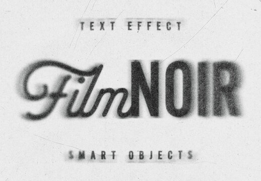 Film Noir Text Effect Mockup