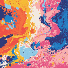 Vibrant colors dance in abstract fluid motion