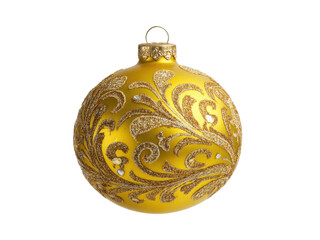 A gold ornament with a gold and silver design