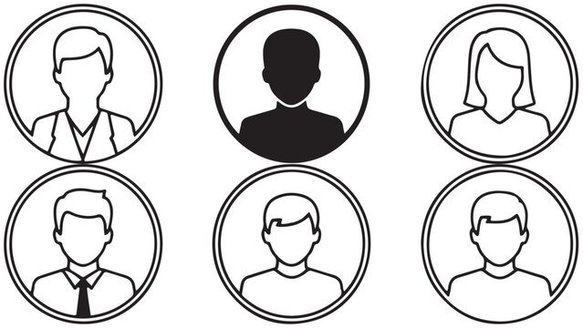 Panel Of User Icons With Highlighted Paid Subscriber Representing Premium Membership And Account Dashboard