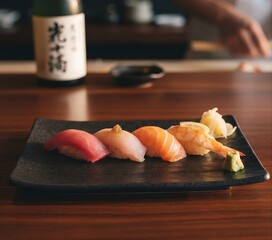 sushi on a plate